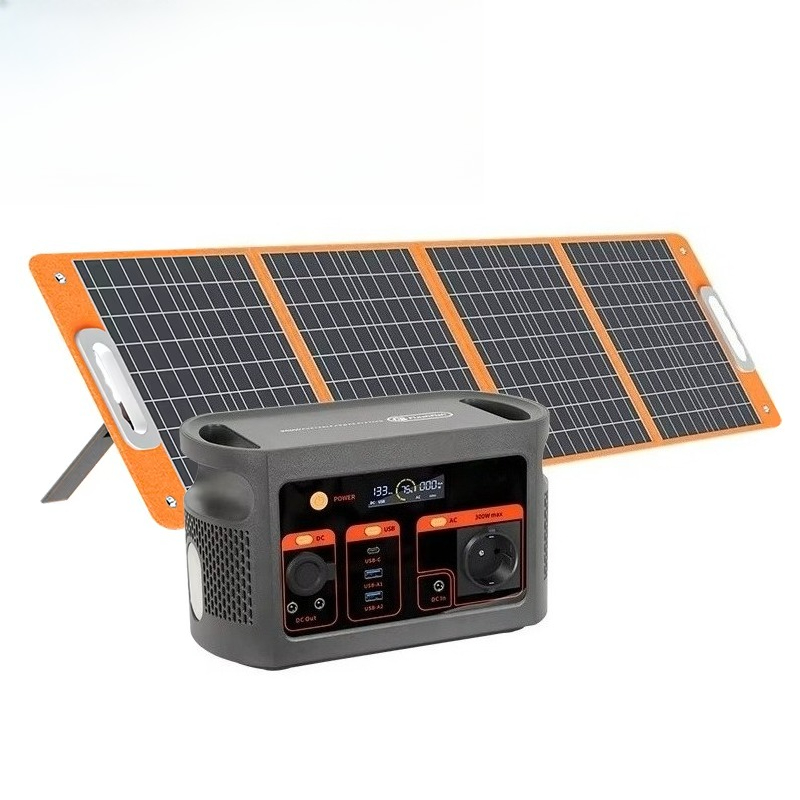 Ac Outdoor Power - เครื่องกำเนิดไฟฟ้าพลังงานแสงอาทิตย์แบบไซน์เวฟบริสุทธิ์ 300W พร้อมแบตเตอรี่ LiFePO4 สำหรับตั้งแคมป์ พลังงานภายในบ้าน