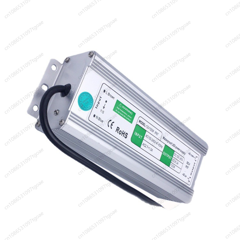 Outdoor Use Power Strip - ไดรเวอร์ LED กันน้ำสำหรับใช้งานกลางแจ้ง 100W 12V/24V พร้อมระบบสวิตชิ่งพาวเวอร์ทรานส์ฟอร์เมอร์สำหรับใช้กับไฟ